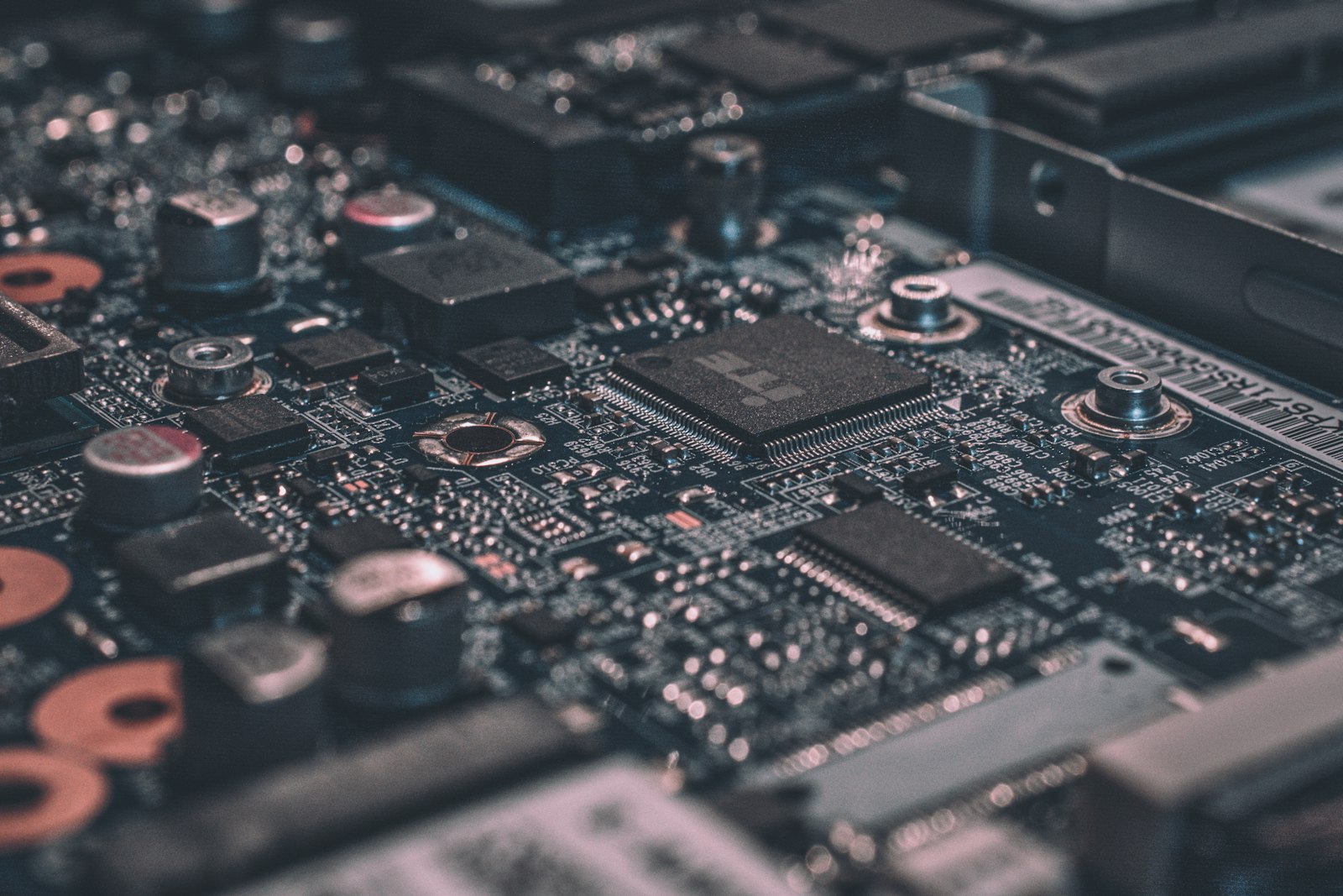 Close view of a circuit board